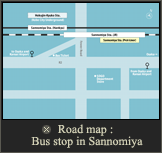 Road map : Bus stop in Sannomiya
